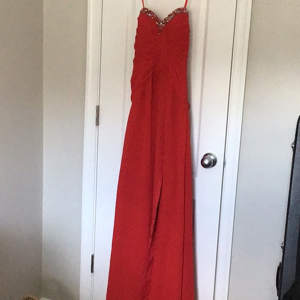 Red dress for prom or wedding